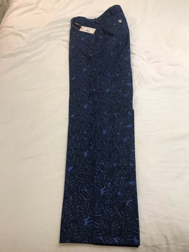 Brand NEW Peter Millar Crown Sport Floral Pants Size 34” Navy!!!!