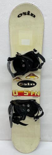 KIDS PRE-OWNED O-SIN SHAVER SNOWBOARD 117CM W/ NEW ALITIUDE JR RIPPER BINDINGS