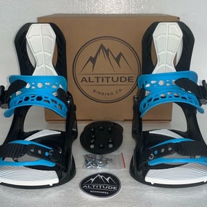 WOMEN'S ALTITUDE RIDER S/M SNOWBOARD BINDINGS 4X4 BURTON 3D & EST BLACK/ BLUE