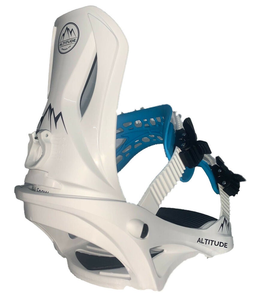 ALTITUDE Men's 4X4 Burton Mounting 3D EST Snowboard Bindings White S/M 5-8 