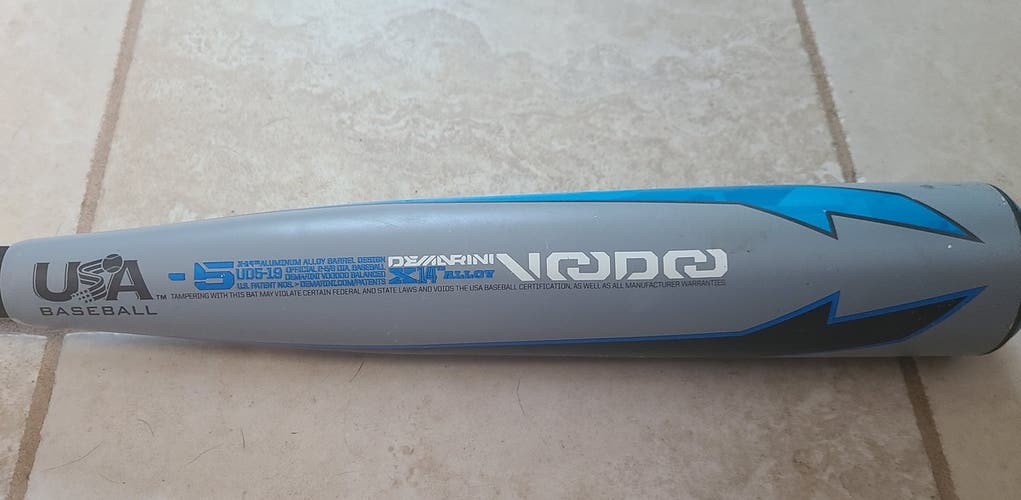 Bat Used 2019 DeMarini Voodoo Balanced (-5) 25 oz 30"