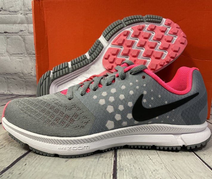 Nike Women's Zoom Span Running Shoes 6 Grey Pink Lightweight New With Box | SidelineSwap