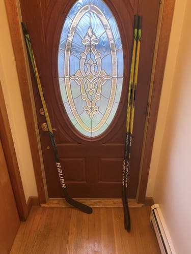 Hockey Stick Used Senior Bauer Left Hand Supreme UltraSonic Toe Pattern Pro Stock