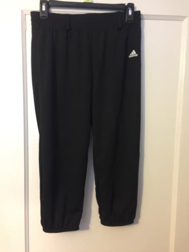 Adidas Black Baseball Pants - Youth Large Climalite