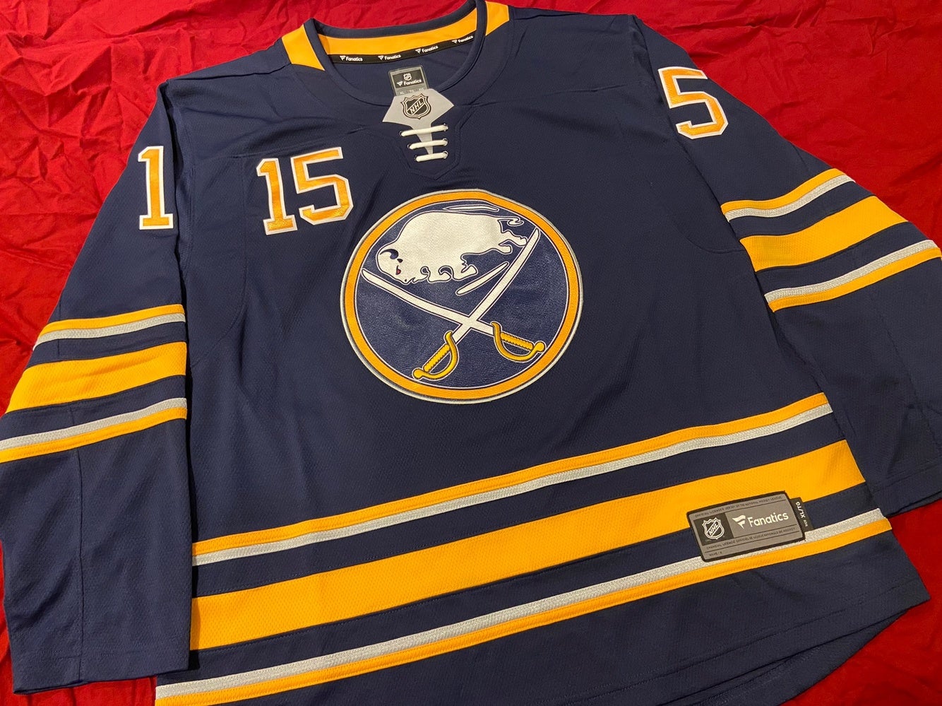 adidas, Shirts, Buffalo Sabres 5 Jack Eichel Fanatics Nhl Jersey Navy  Blue Small Hockey