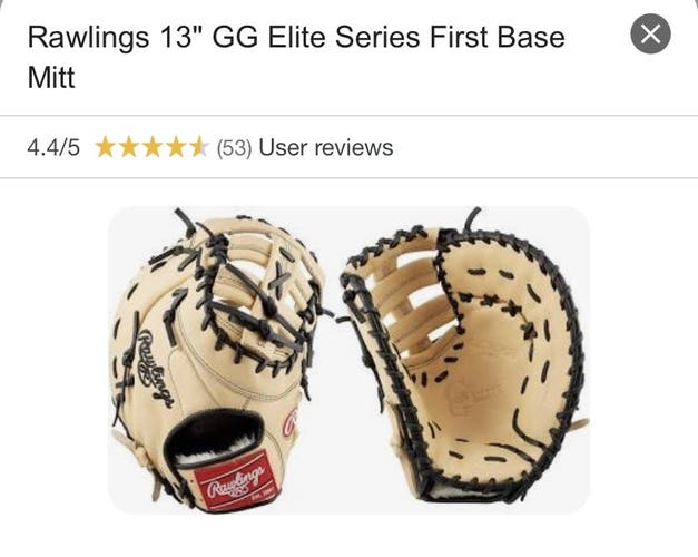 High School/College First Base 13" Gold Glove Elite Baseball Glove