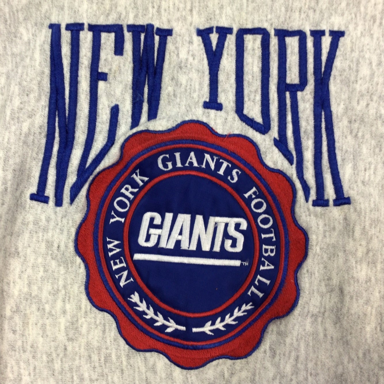 Vintage New York Giants NFL ringer crewneck sweatshirt.