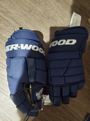 Blue New Sher-Wood BPM 120 Gloves 14" Pro Stock