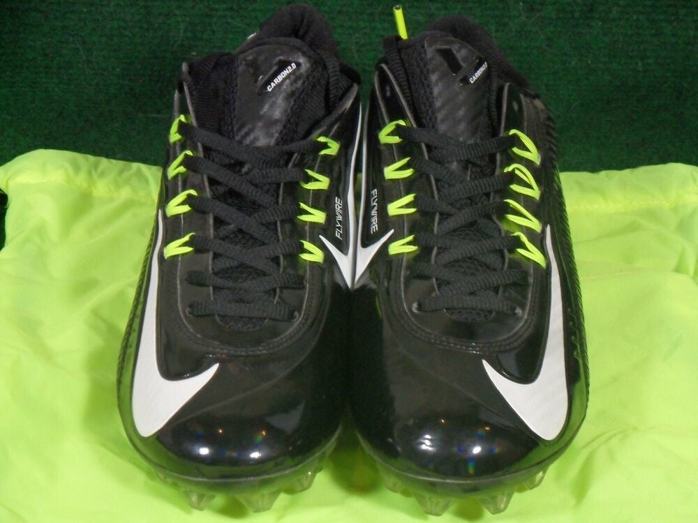 Nike Vapor Carbon Elite 2.0 TD Low Football Cleats Black White size 9 Bag |  SidelineSwap