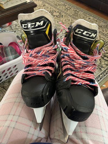 Used CCM Regular Width  Size 7 Tacks Goalie Skates