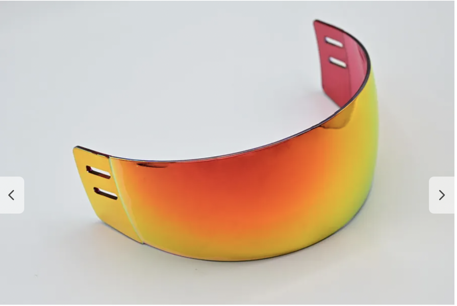 4-PACK Ronin R3-RA RED/ORANGE-MIRROR Hockey Visor -NEW!!!