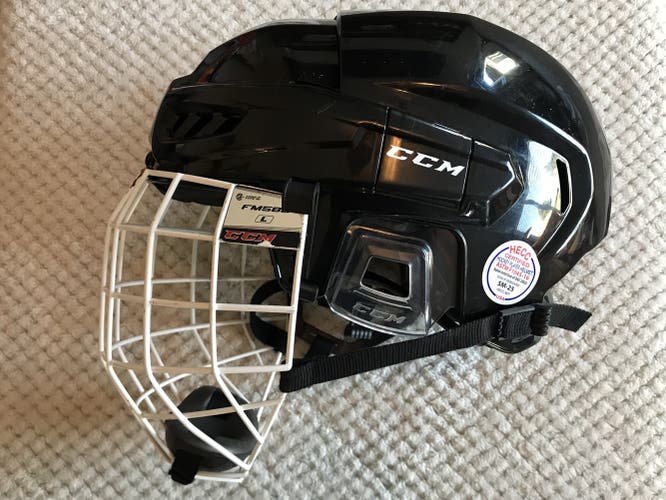Black Used Large CCM  FL500 Helmet W/ FL580 Cage