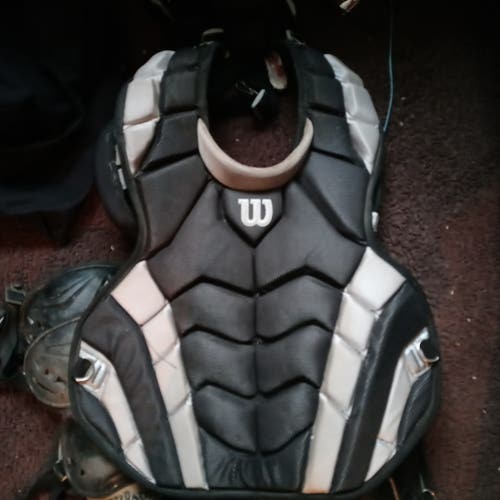 Black Catcher's Chest Protector Used Wilson wta4700