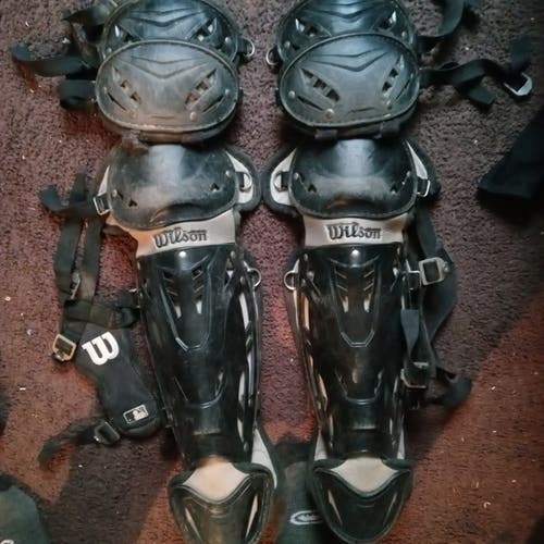 Black Catcher's Leg Guard Used Intermediate Wilson