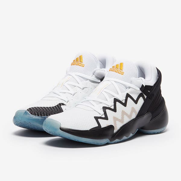 ADIDAS DONOVAN MITCHELL ISSUE #2 DON 2 GOLD WHITE BASKETBALL SHOES