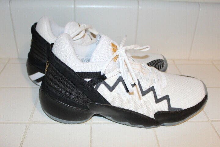 ADIDAS DONOVAN MITCHELL ISSUE #2 DON 2 GOLD WHITE BASKETBALL SHOES
