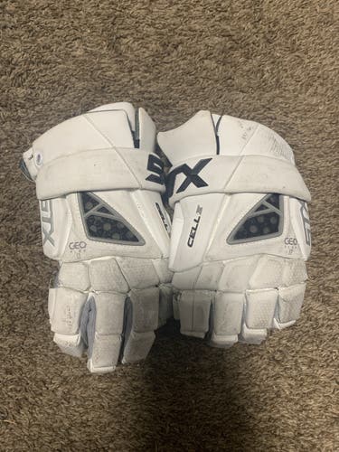 White STX 13" Cell IV Lacrosse Gloves