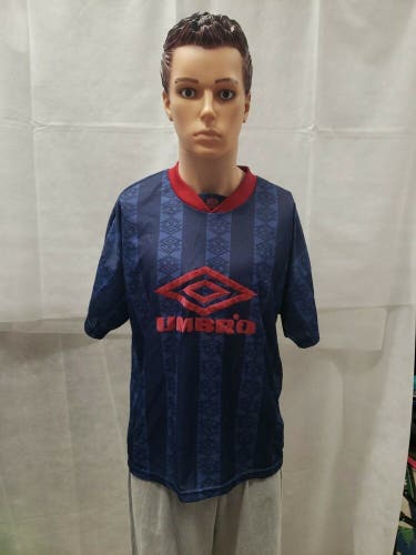 Vintage Umbro Training Jersey Blue M