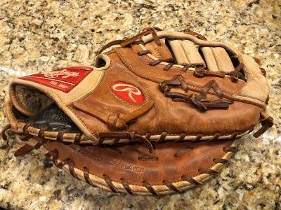 Baseball Glove Used Rawlings Right Hand Throw First Base Gold Glove Elite 13"