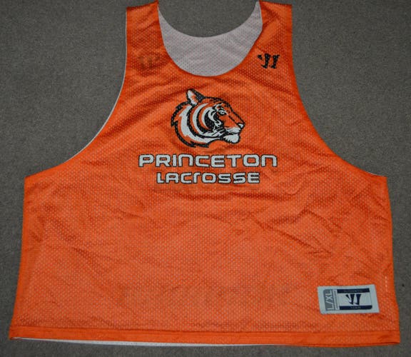 Princeton Tigers lacrosse game Worn Warrior Reversible Pinnie Jersey L/XL