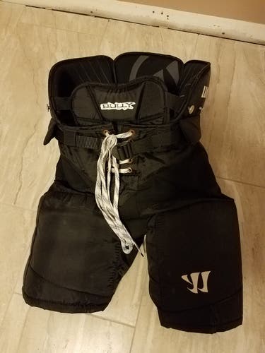 Black Junior Used XL Warrior Bully Hockey Pants