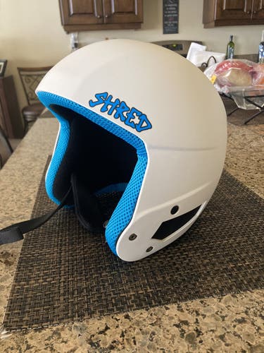 Shred Mega Brain Bucket Helmet White Edition S/M