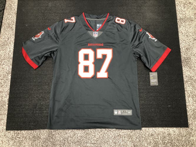 Rob Gronkowski #87 Replica Tampa Bay Buccaneers Gray Adult Football Jersey BNIB w/ Tags - X-Large