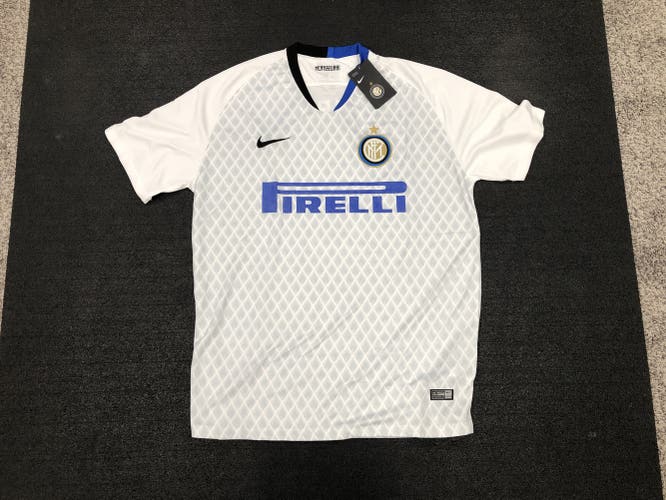 Mauro Icardi #9 Replica 2018 Retro Inter Milan Away White Adult Soccer Jersey Kit BNIB w/ Tags - 2XL