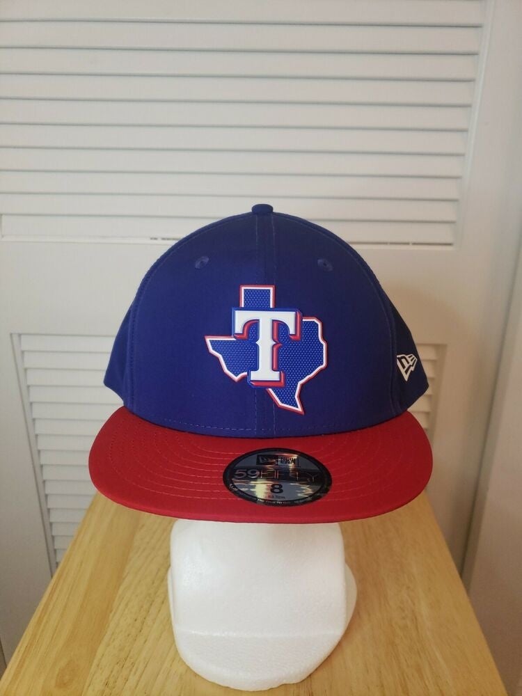 New Era 59FIFTY Texas Rangers Stadium Patch TR Hat - Light Blue, Red Light Blue/Red / 7 5/8