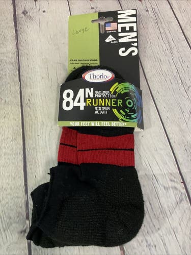 Thorlos Men’s 84N Runner Foot Protection Socks Size Large New With Tags