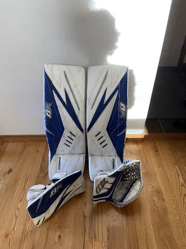 Blue Senior 35" Regular Pro Stock Optik 2 Goalie Full Set