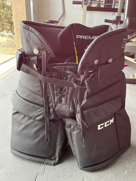 Black Used Large CCM Premier R1.9 Hockey Goalie Pants