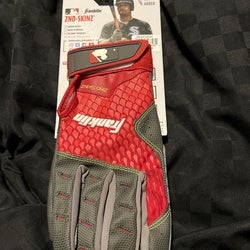 Red New Large Franklin 2nd-Skinz Batting Gloves