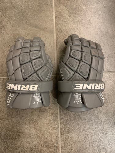 Brine Clutch Elite 12" Gray Lacrosse Gloves Like New
