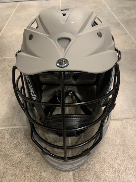 Like New Gray Helmet w Black Face Mask - Teen Player's Cascade CPX-R Helmet