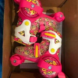 Fun Roll Girl's Jr Adjustable Roller Skate Youth 11-2 Pink Emoji New return