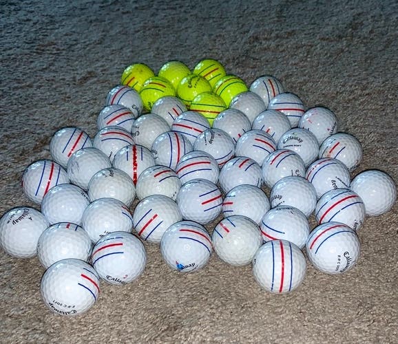 12 Used Callaway Chrome Soft Truvis Triple Track Golf Balls