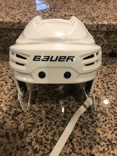 White Used Large Bauer  IMS 5.0 Helmet