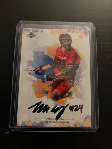 Brendan Sunday autographed Parkside trading card
