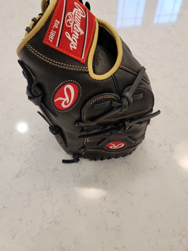 Black Baseball Glove Used Rawlings Right Hand Throw Gold Glove Elite 12"