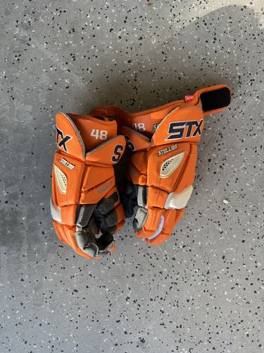 Used Syracuse University STX 13" Stallion 500 Lacrosse Gloves