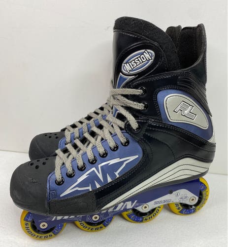 Mission RL Black Inline Street Hockey Roller Skates Size 13D (US Men Shoe 13