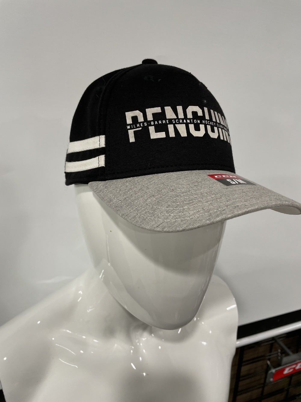 Black Adult Small / Medium CCM Hat 
