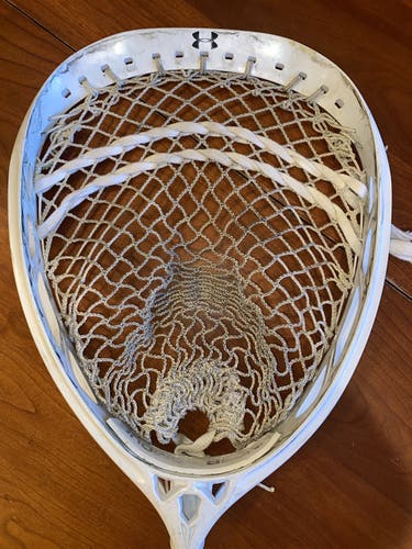 Used White Under Armour Command G Goalie Head: Boston College Lacrosse