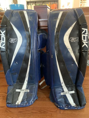 Blue Goalie Leg Pads Senior Used 36" Reebok 6K