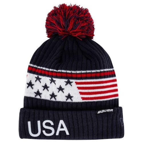 Bauer New Era USA Pom Knit Beanie