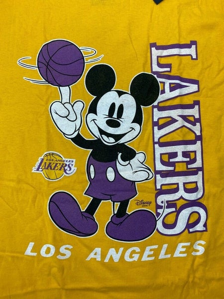Men's Purple Los Angeles Lakers Disney Mickey Squad T-shirt
