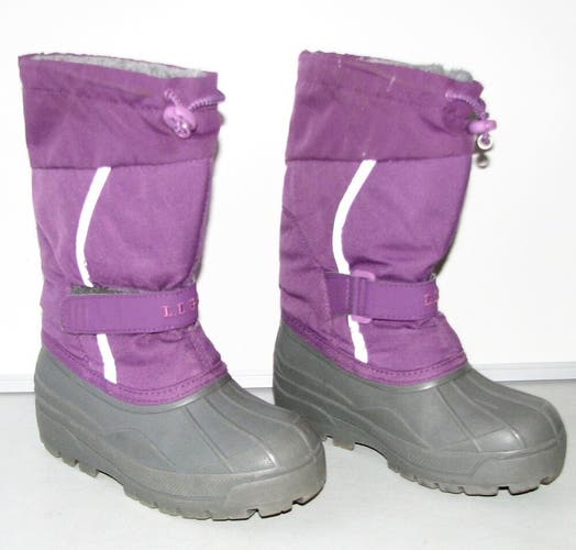 L.L.Bean North Woods Kids/Boys/Girls Felt-Lined Winter Snow Rain Boots ~ Size 13