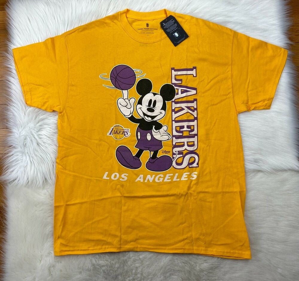 Los Angeles Lakers Junk Food White Disney Mickey Squad T-Shirt