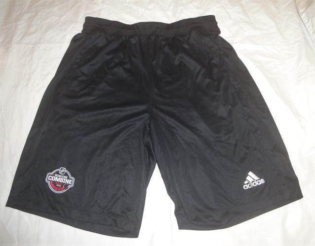 NHL SCOUTING COMBINE ADIDAS CLIMALITE LARGE SHORT PRO STOCK BLACK